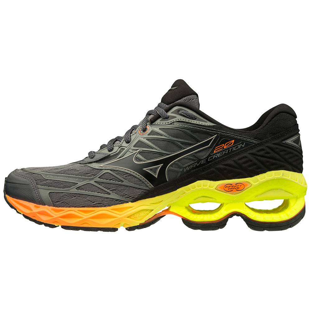 Mizuno Men's Wave Creation 20 Running Shoes Grey/Yellow (411060-CQI)